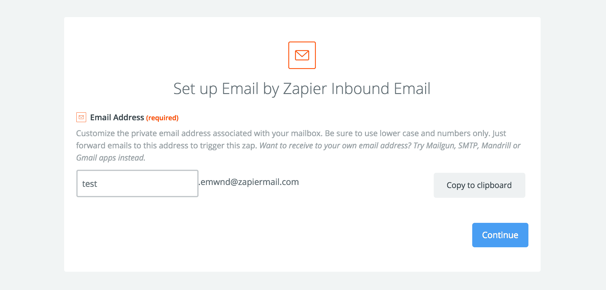 Zap - email (example)