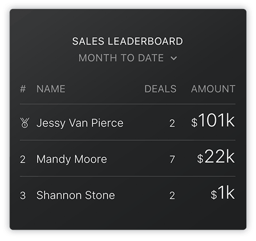 HubSpot Sales Leaderboard