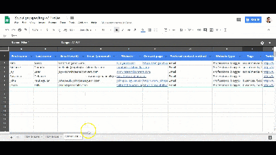 Social prospecting Excel