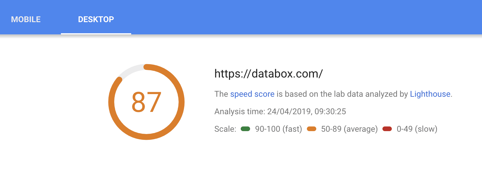 google page speed insights