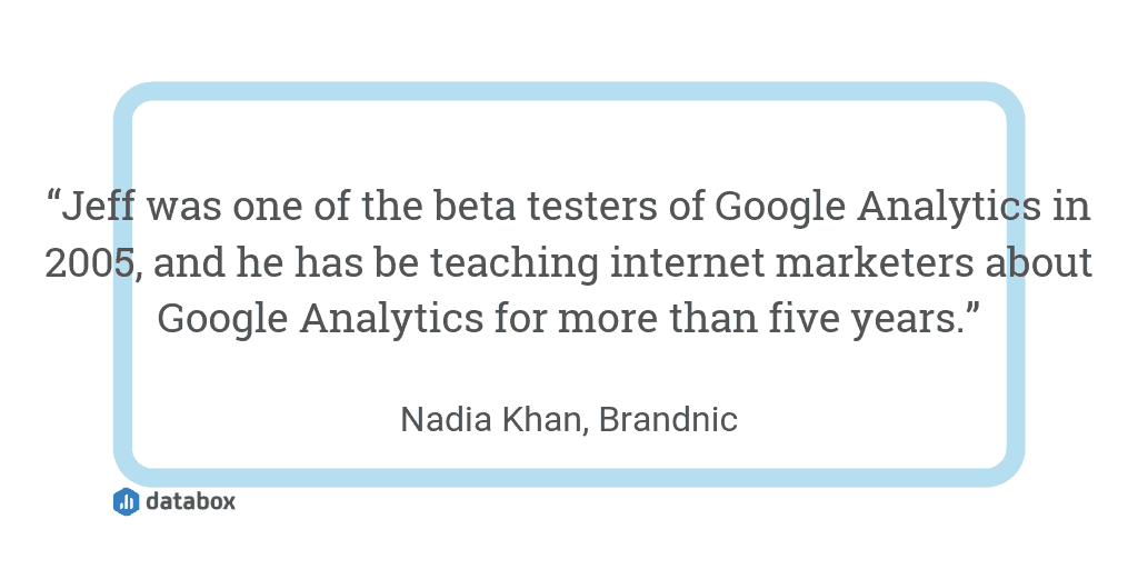 Google Analytics training courses quote