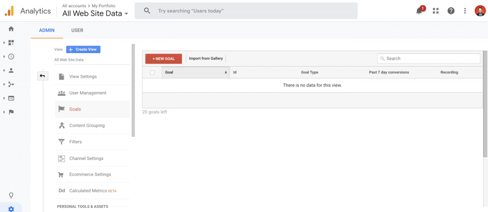 Come impostare il monitoraggio delle conversioni in Google Analytics-passo 2