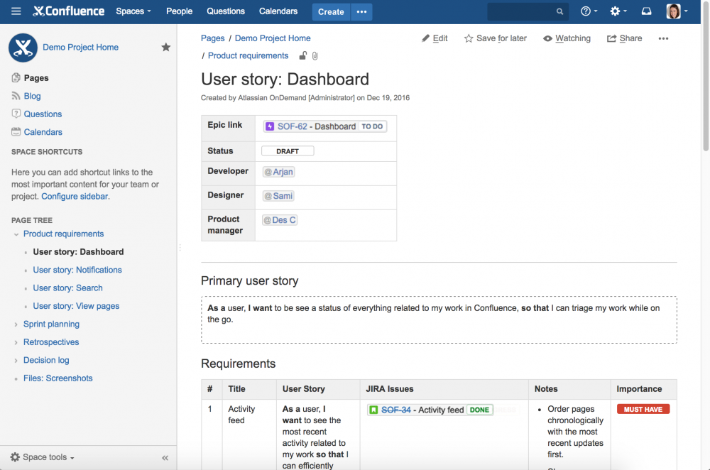 Using Confluence with Jira