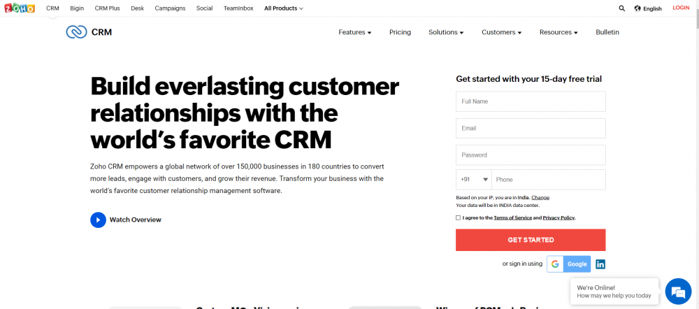 zoho crm