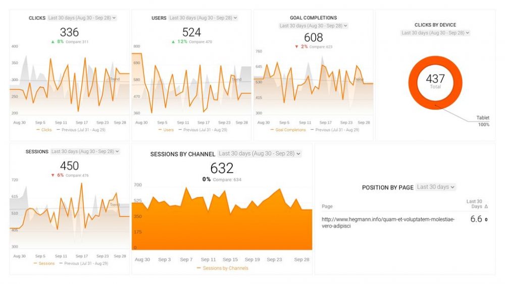 SEO Campaign Performance Dashboard Template