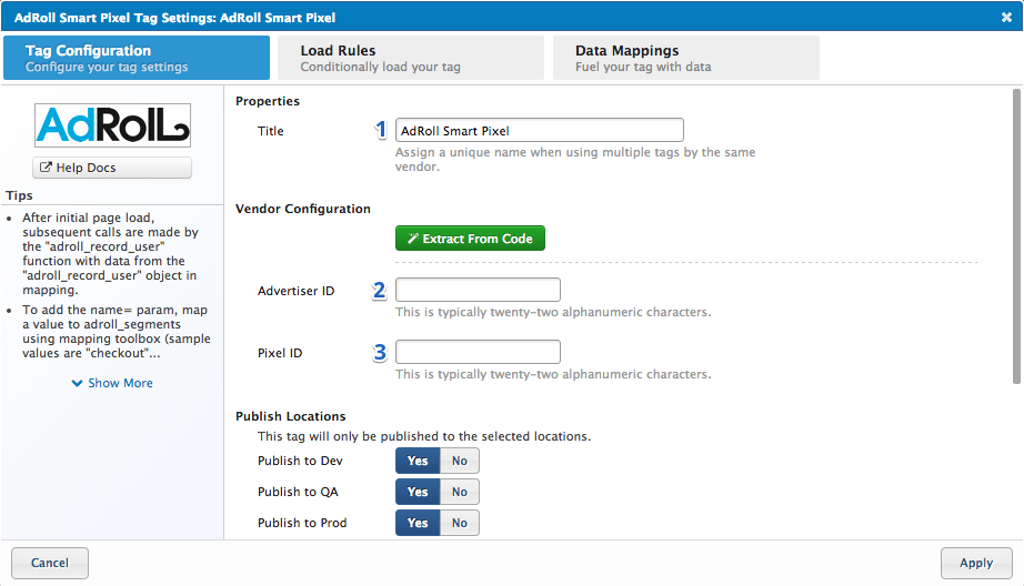 adroll setup