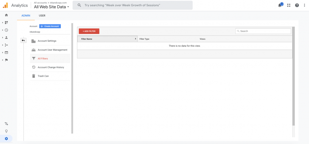 How to Set Up Filters in Google Analytics - step 1