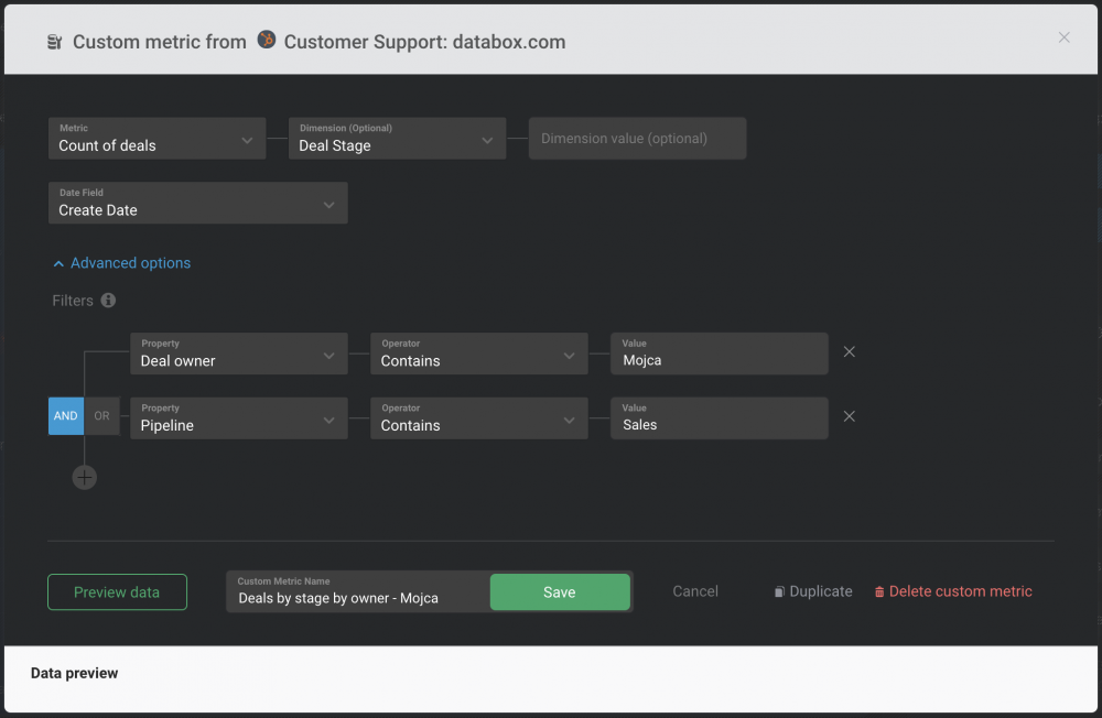 Advanced Options for Sales Pipeline