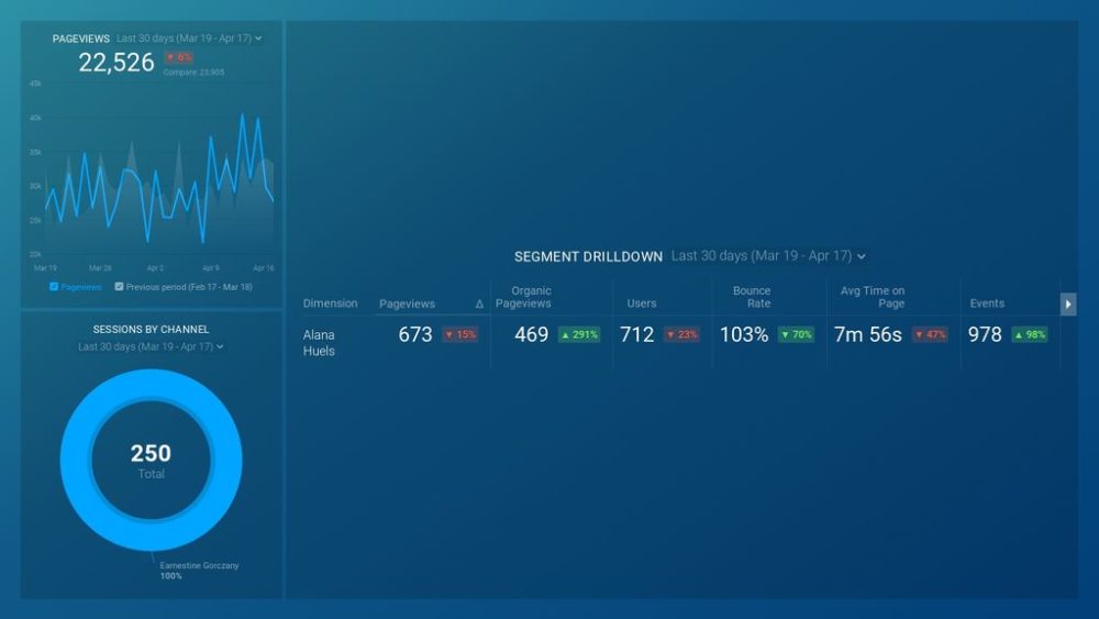 Google Analytics (Website Segment Drilldown) template