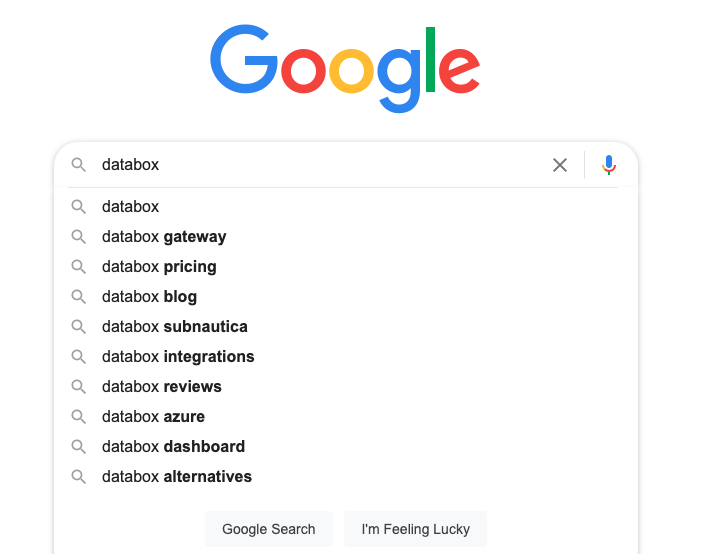 google auto-complete feature example