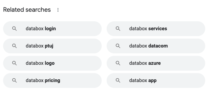 databox related searches box