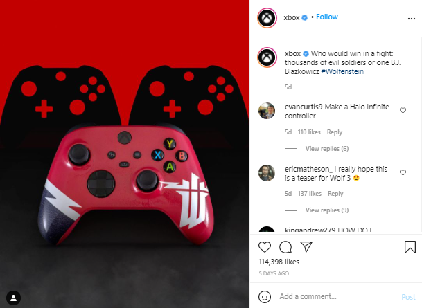 xbox instagram post