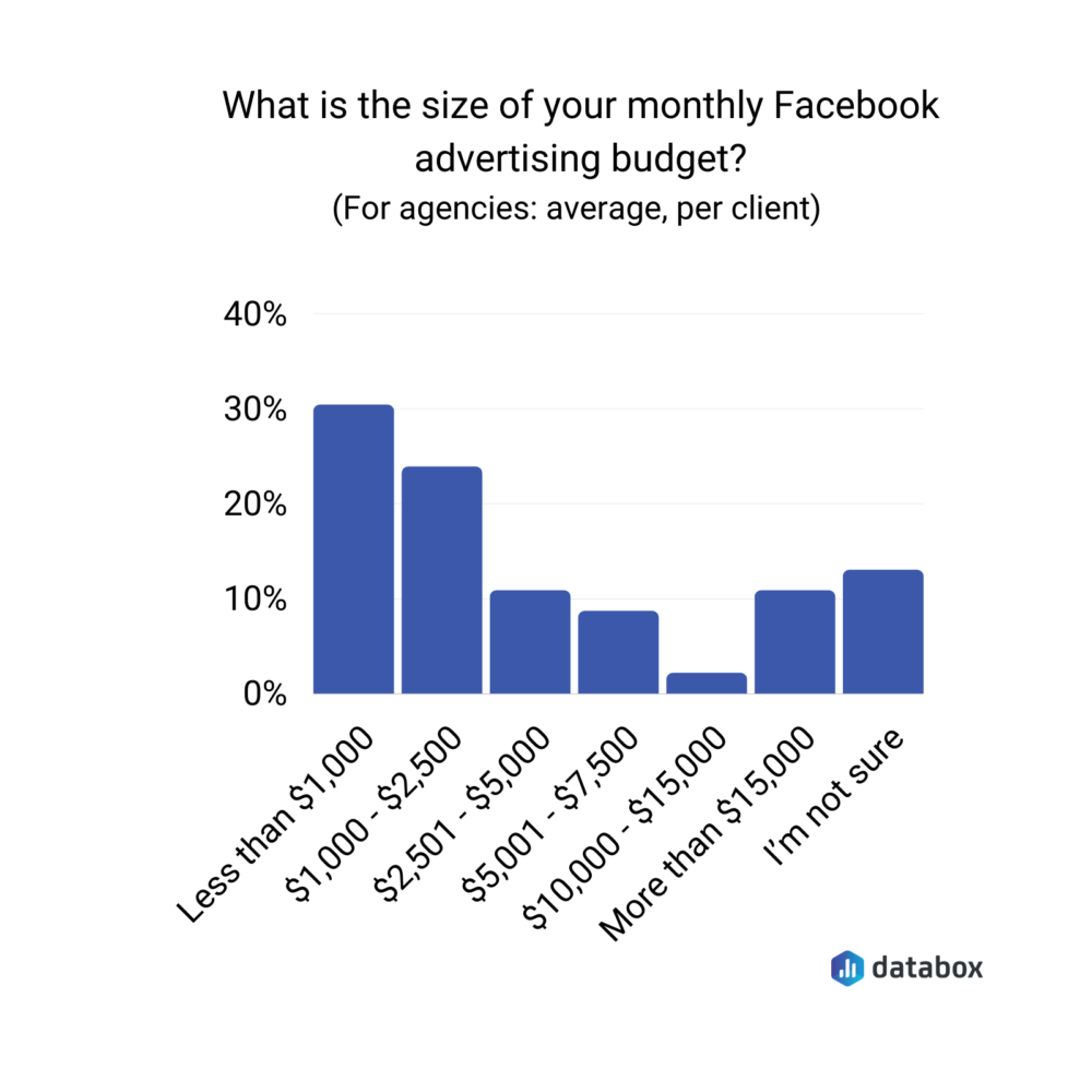 Monthly Facebook advertising budget