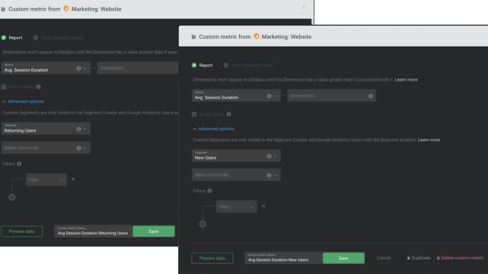 Creating a Custom Metric