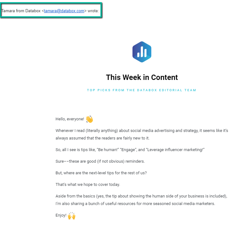 newsletter example