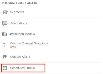 How to Change Analytics Email Reports Preferences step 1