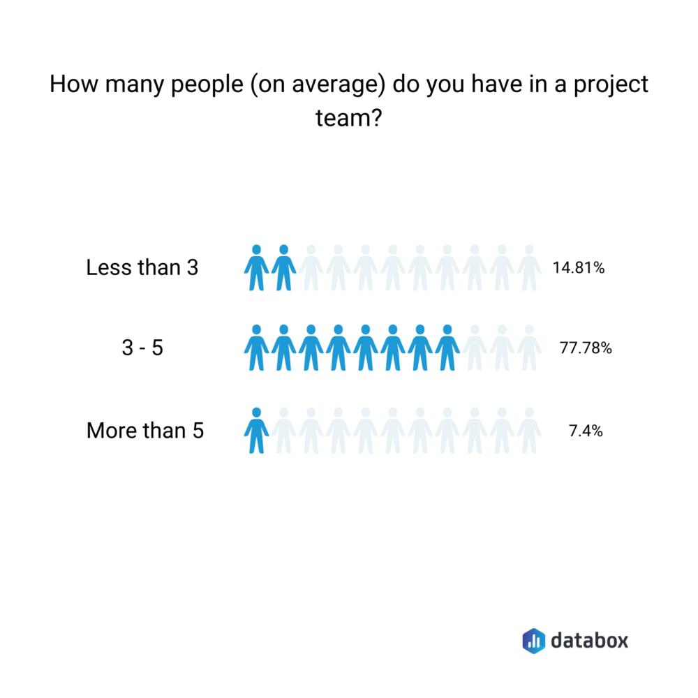 Average project team size