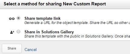 How to Share a Template Link in Google Analytics Report - step 1