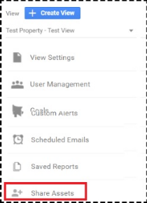 How to Share Assets from Your Reporting View - step 3