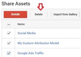 how to delete your asset in GA
