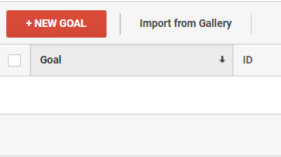 Creating a goal in Google Analytics