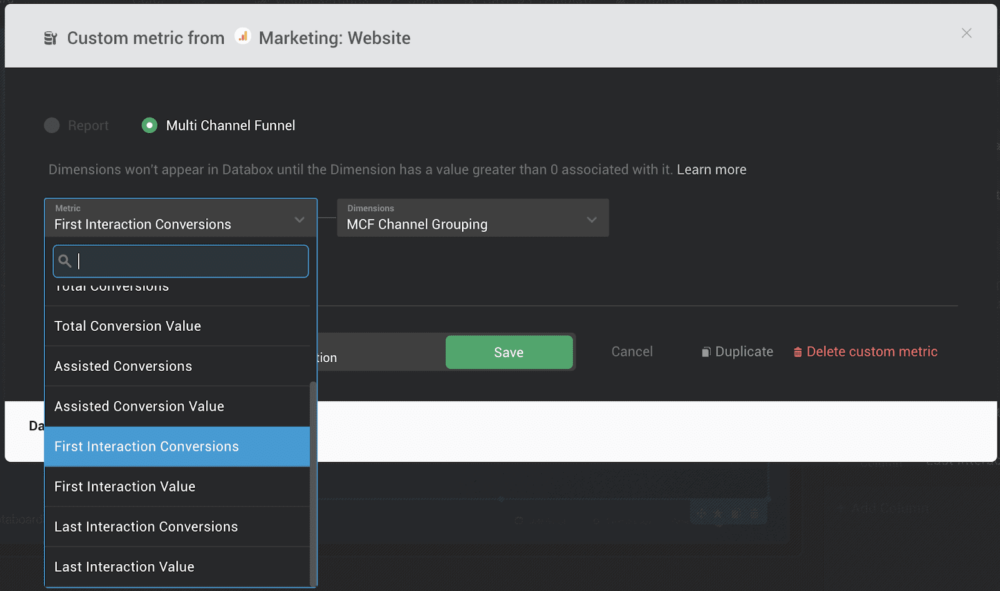 How to Use Multi-Channel Funnel Metrics in Databox