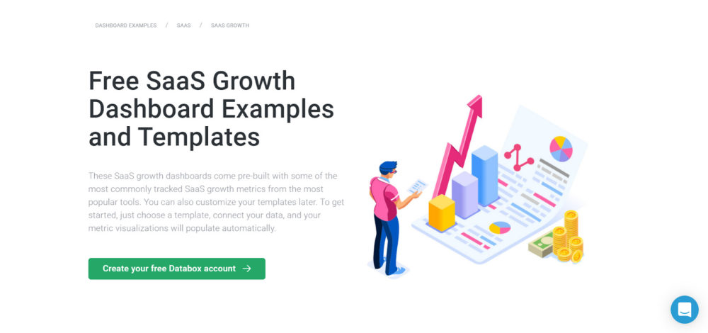 databox, a saas growth rate dashboard