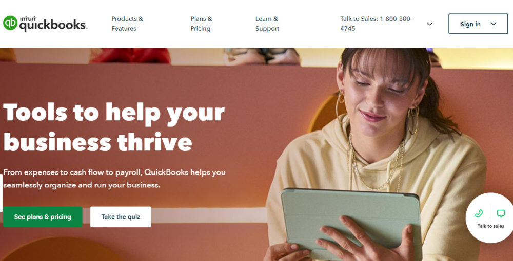 quickbooks, a saas growth rate tool