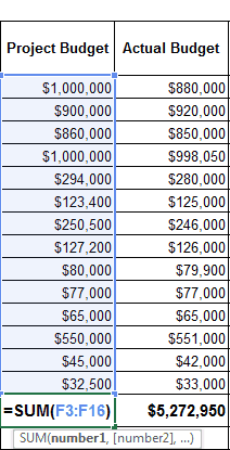 Excel formula example