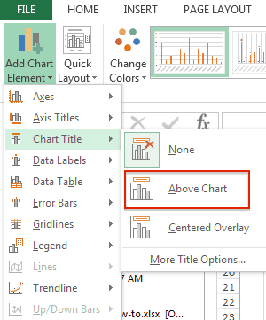 Excel design tab