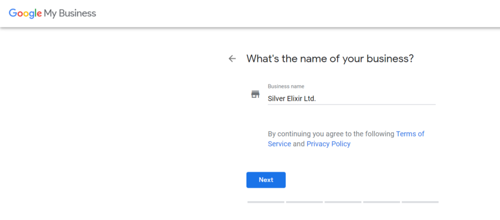 How to Create a Google My Business Account step 3