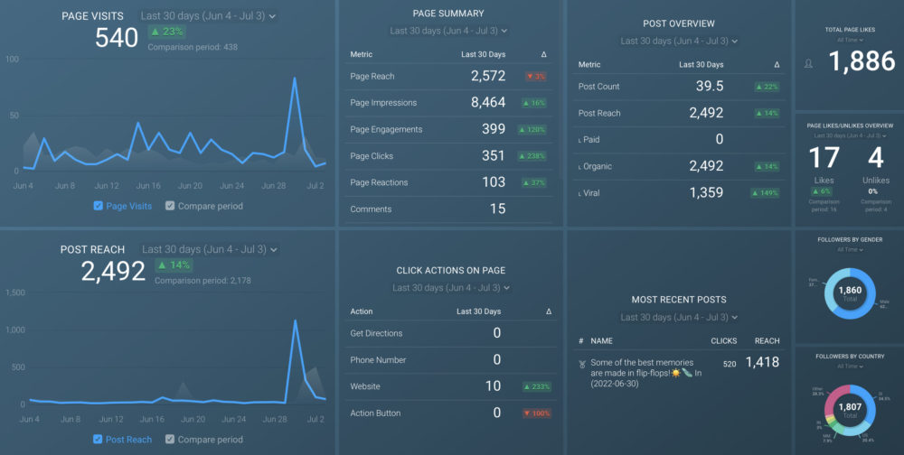 facebook marketing report template