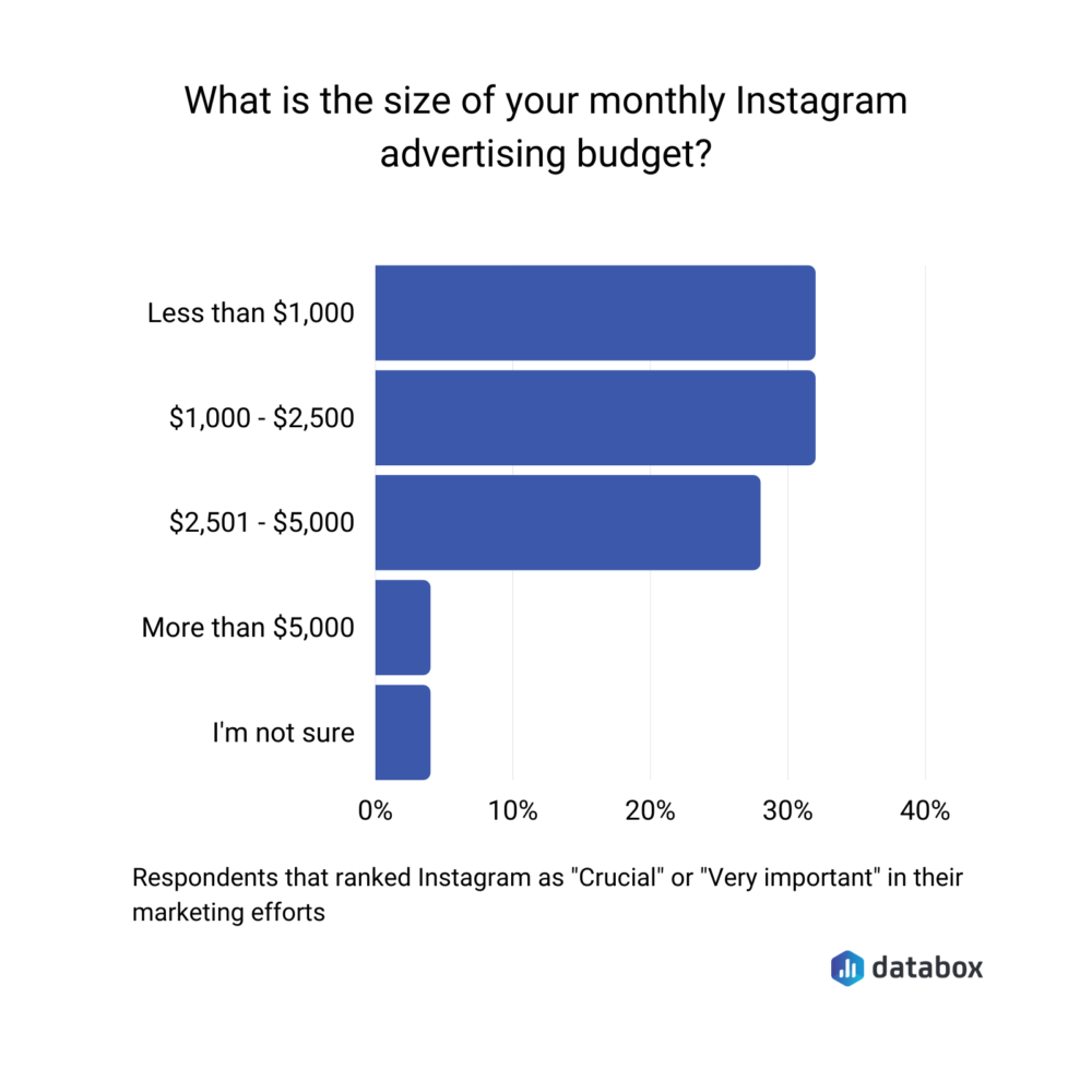 Instagram monthly advertising budget