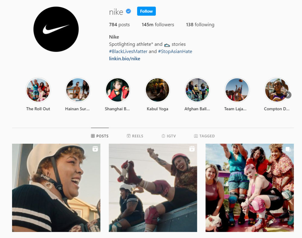 Nike instagram.com shop