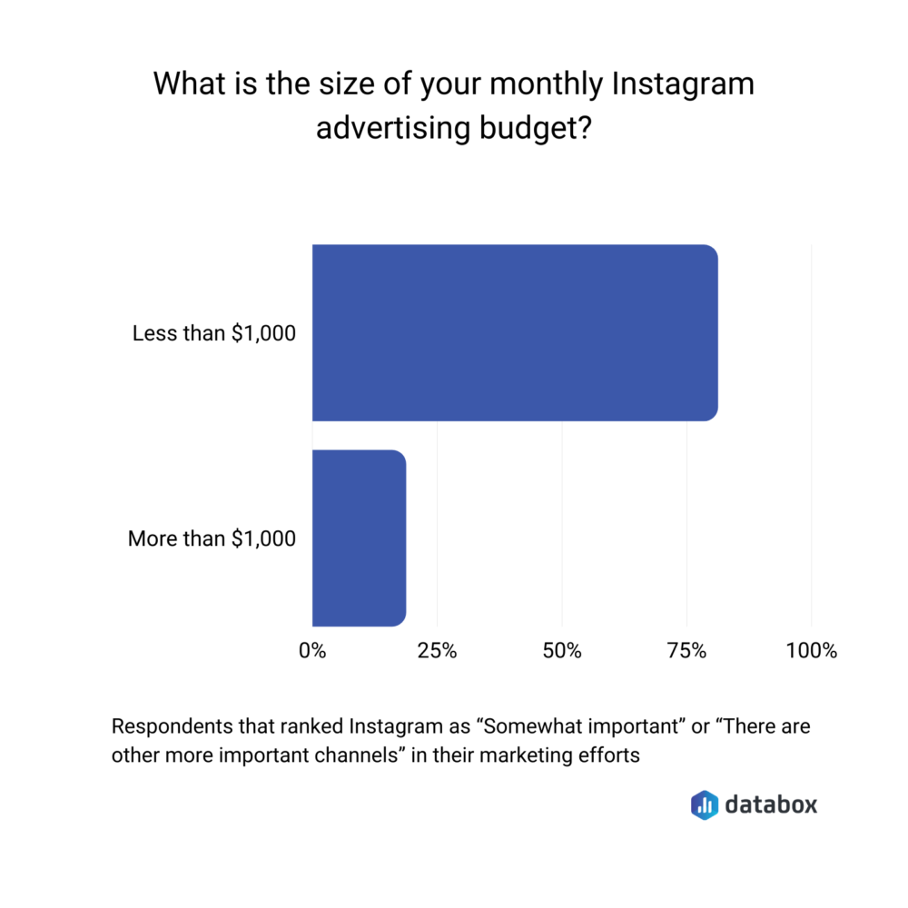 Instagram monthly advertising budget size