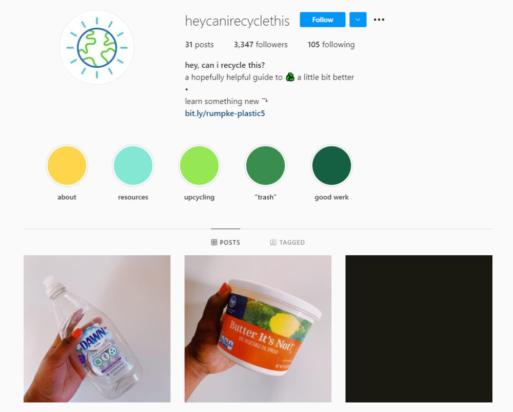 Hey, Can I Recycle This? Instagram profile