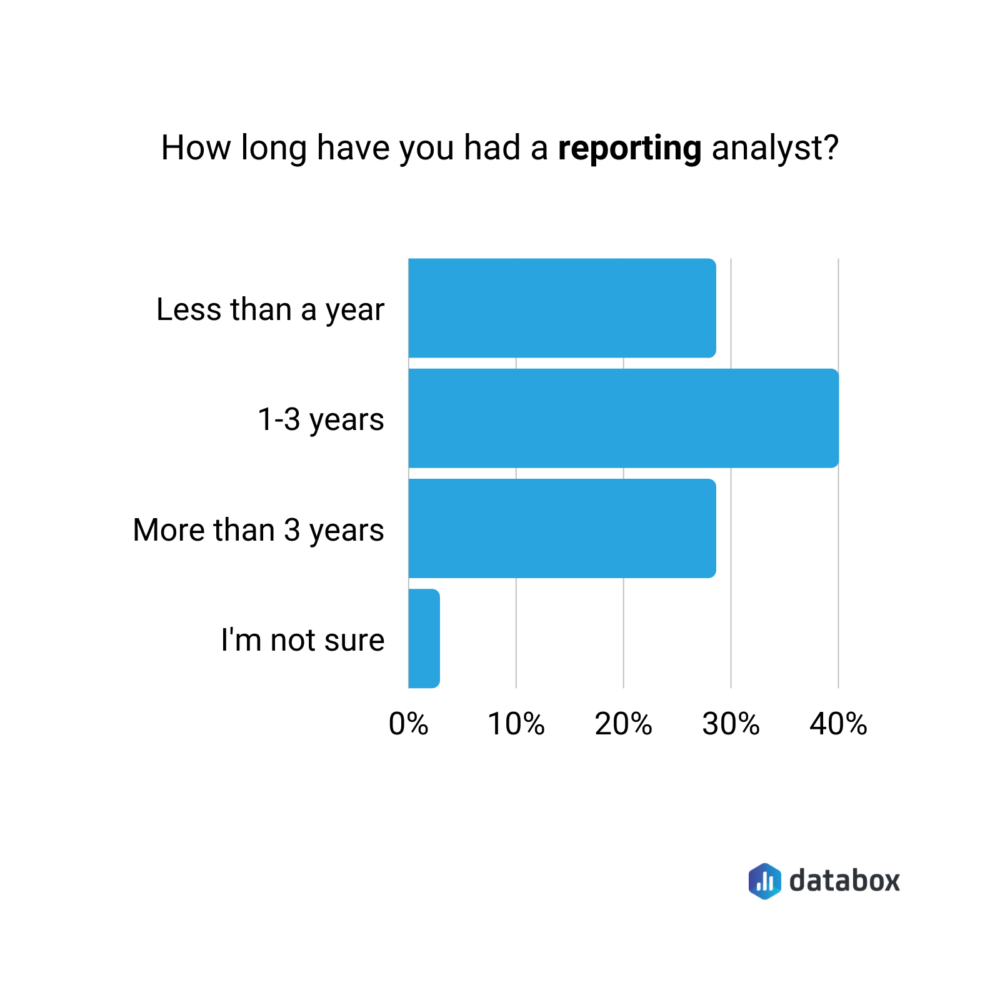 How long have you had a reporting analysist in your team