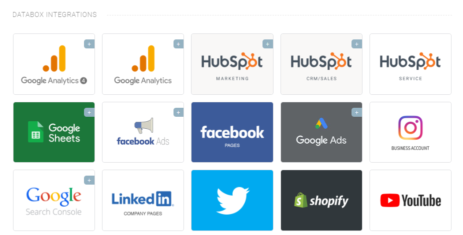 Databox integrations