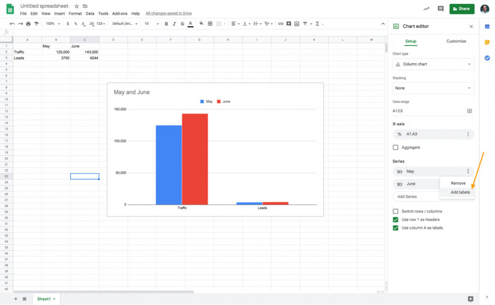 How Do You Make A Double Graph On Google Sheets