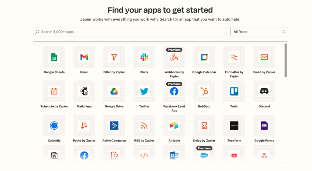 Zapier integrations