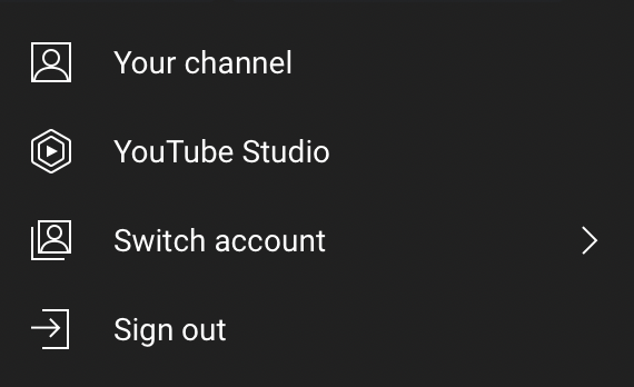 Open YouTube on your device and select your profile image