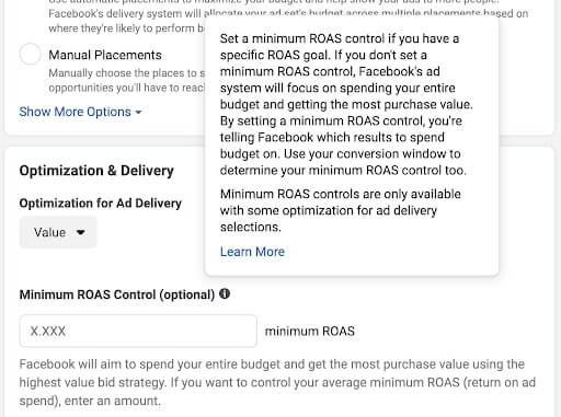 Minimum ROAS (ROAS Goal) Strategy