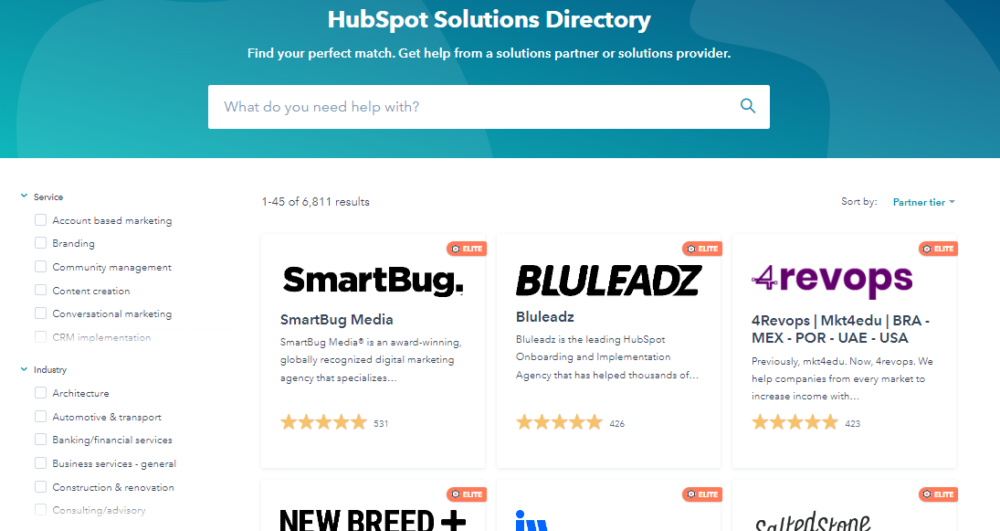 HubSpot Partner Directory