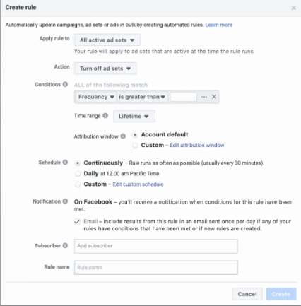 Automated Rules in Facebook Ads Manager