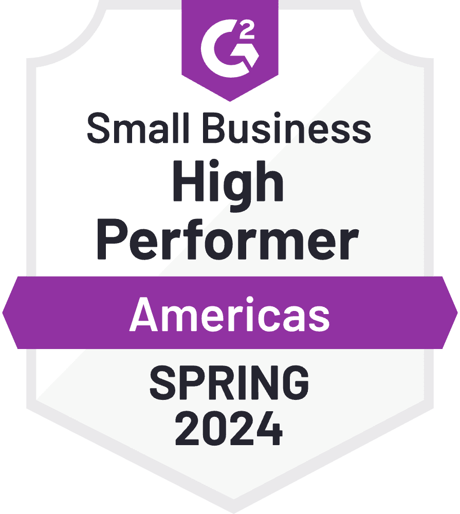 G2 Small business high performer Americas spring 2024