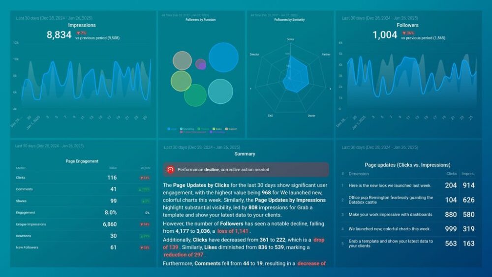 LinkedIn Company Page Dashboard