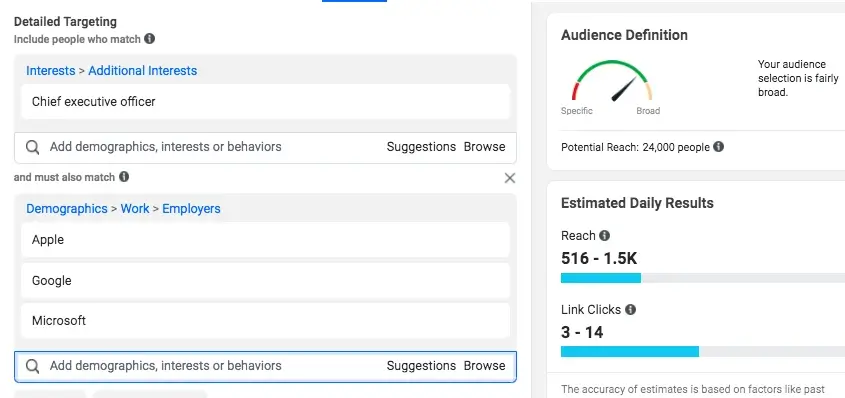 How to get webinar leads with LinkedIn Ads - Facebook audience